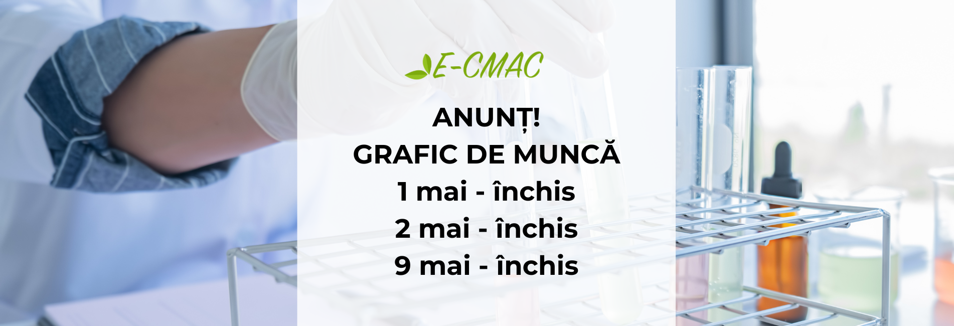 Anunț privind modificarea programului de lucru CMAC în perioada sărbătorilor de primăvară